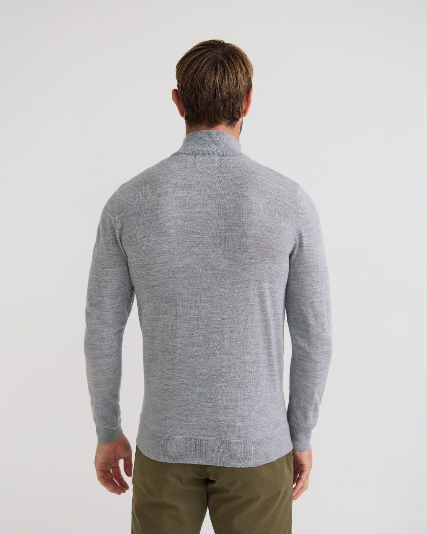 Merino Zip Neck Wool Pullover