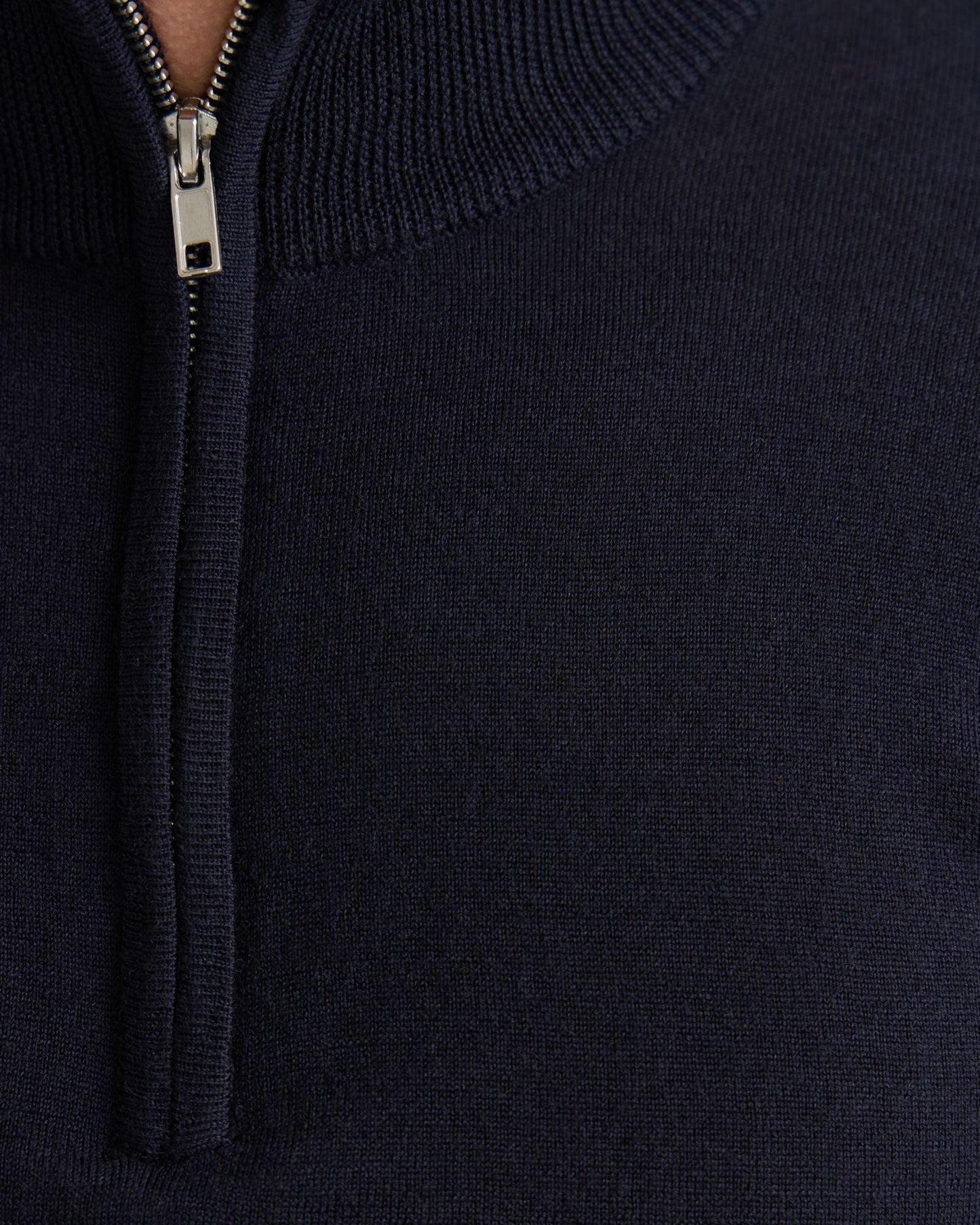 Merino Zip Neck Wool Pullover