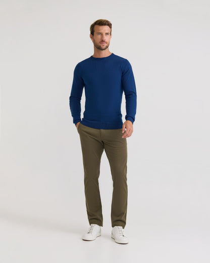 Crew Neck Pure Wool Pullover