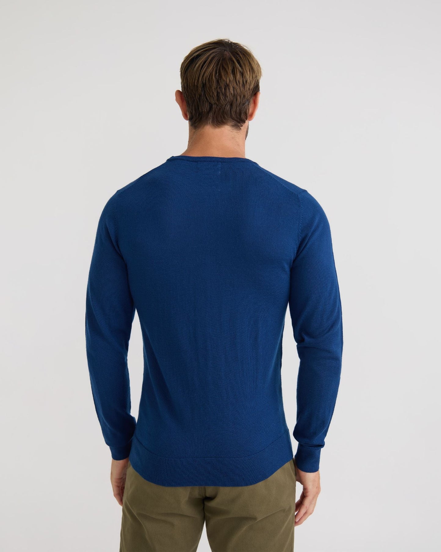 Crew Neck Pure Wool Pullover