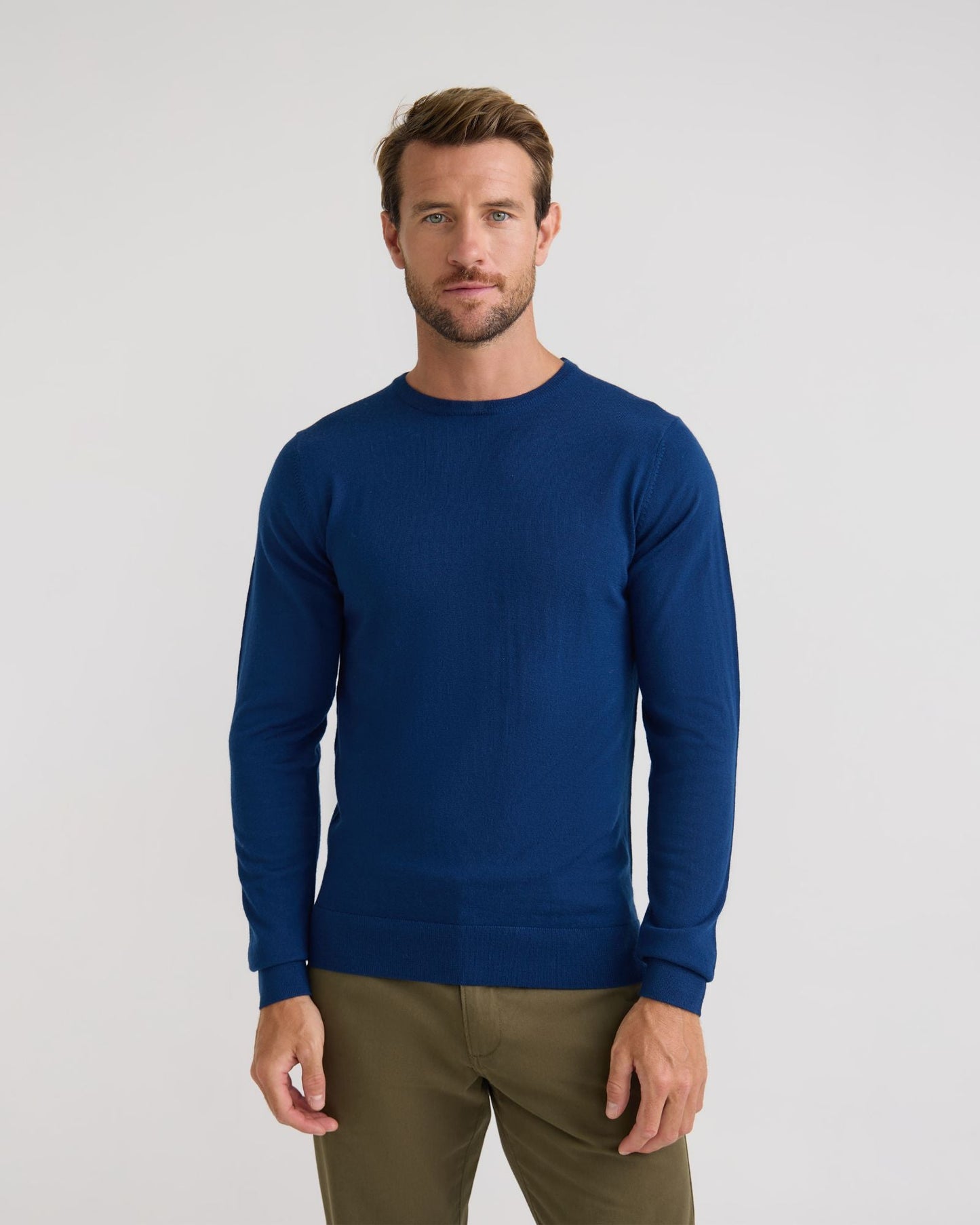 Crew Neck Pure Wool Pullover