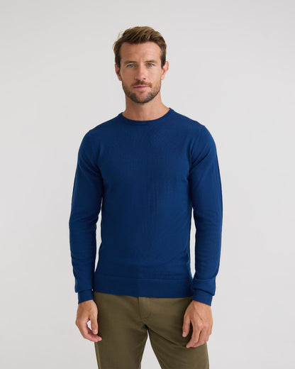 Crew Neck Pure Wool Pullover