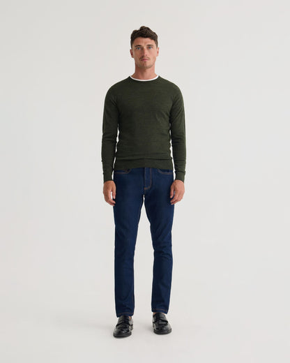 Crew Neck Pure Wool Pullover
