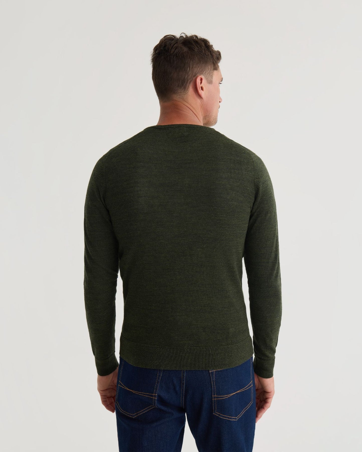 Crew Neck Pure Wool Pullover