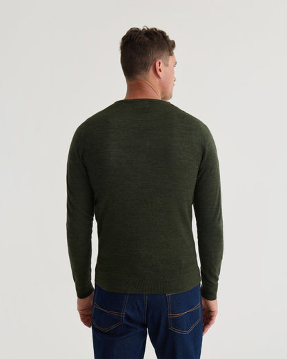 Crew Neck Pure Wool Pullover