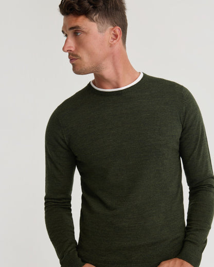 Crew Neck Pure Wool Pullover