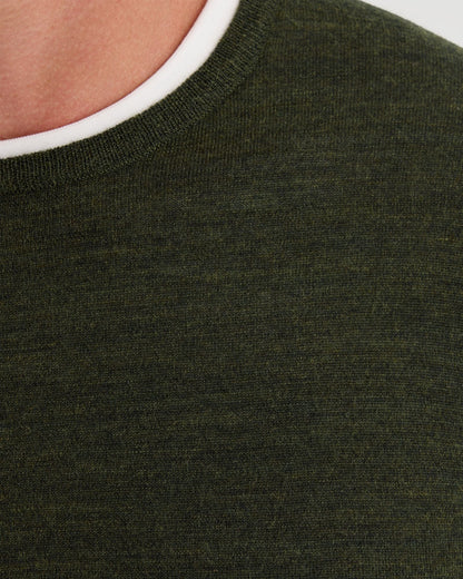 Crew Neck Pure Wool Pullover