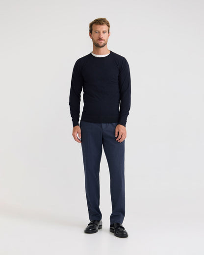 Crew Neck Pure Wool Pullover