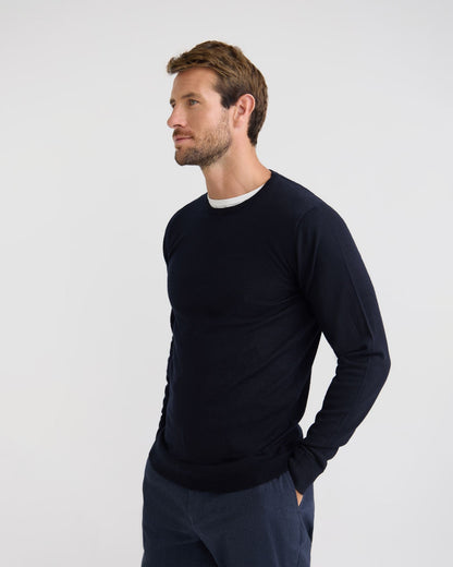 Crew Neck Pure Wool Pullover