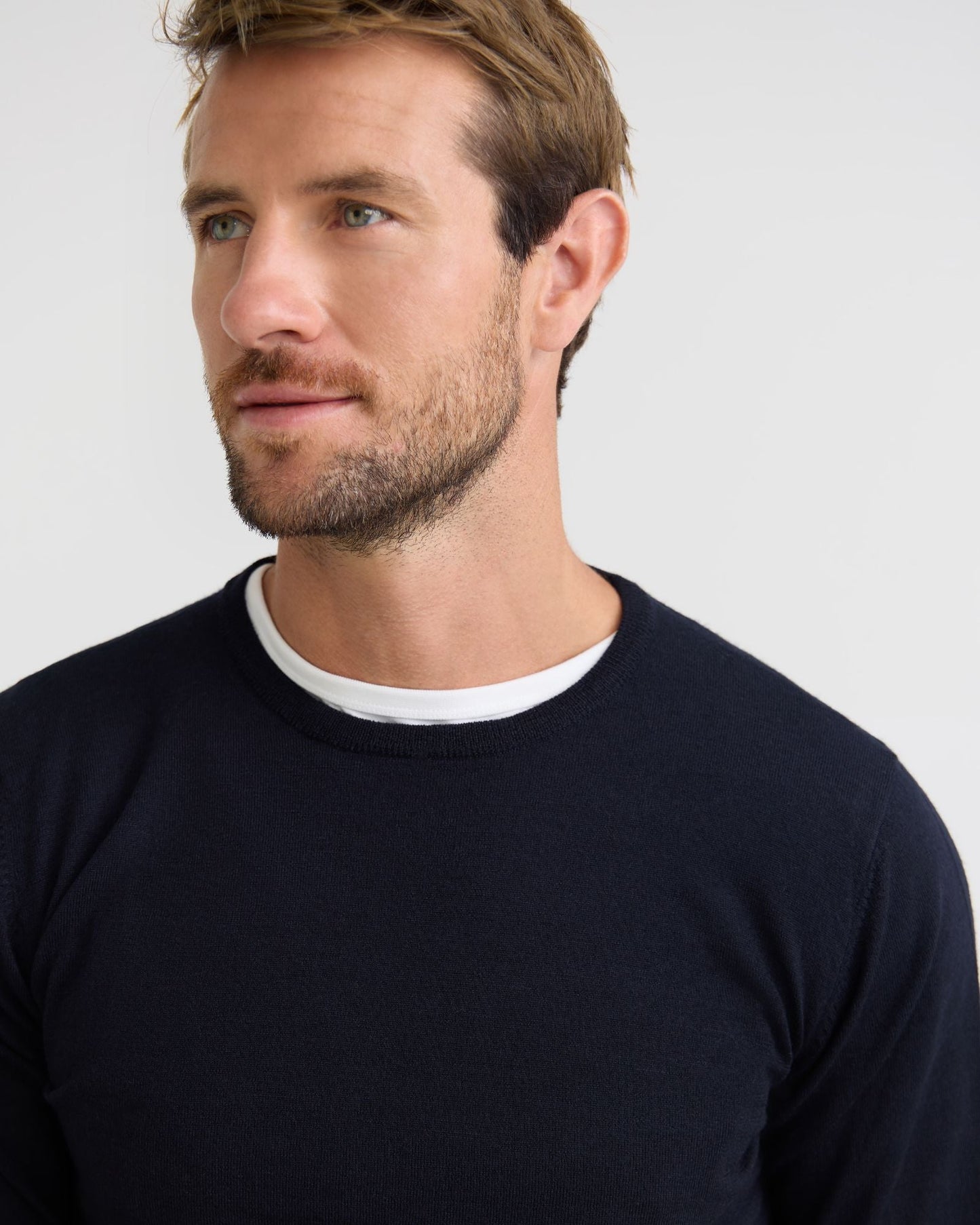 Crew Neck Pure Wool Pullover
