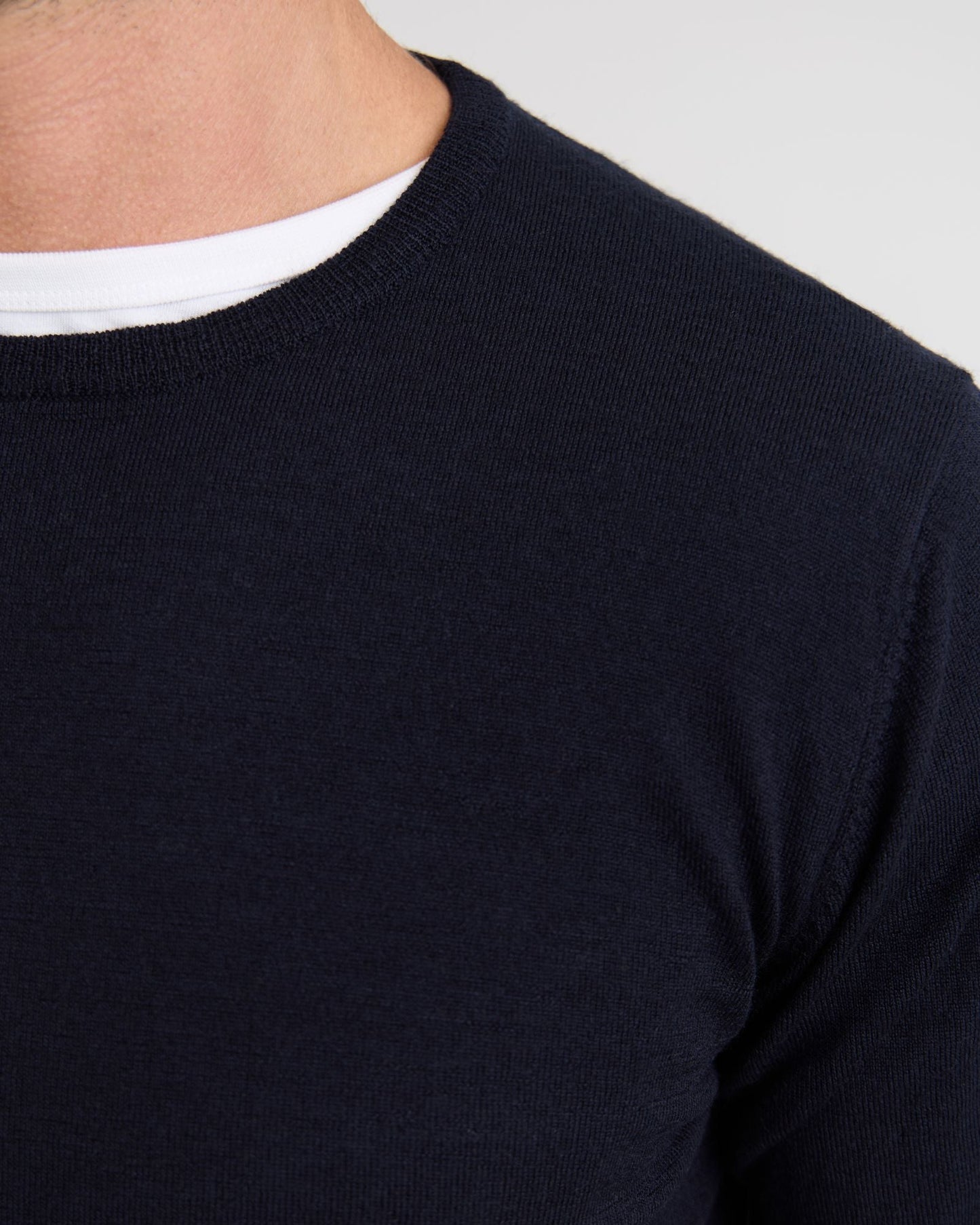 Crew Neck Pure Wool Pullover