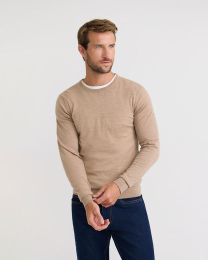 Crew Neck Pure Wool Pullover