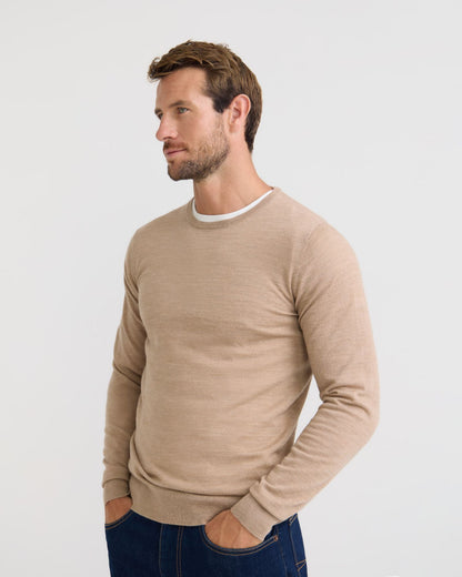 Crew Neck Pure Wool Pullover