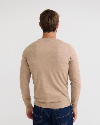 Crew Neck Pure Wool Pullover