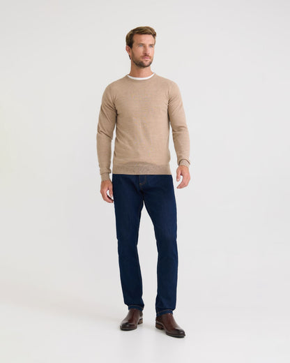 Crew Neck Pure Wool Pullover
