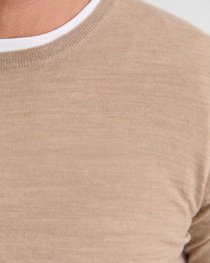 Crew Neck Pure Wool Pullover