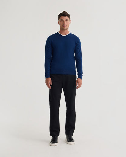 Basic V-Neck Pure Wool Pullover