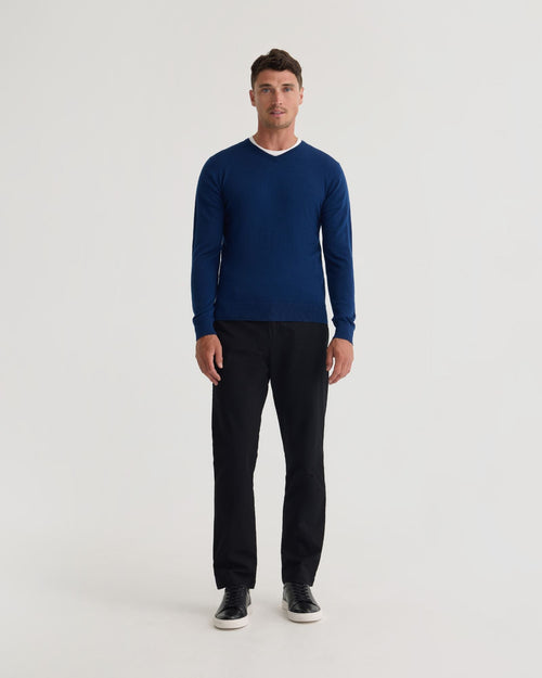 Basic V-Neck Pure Wool Pullover