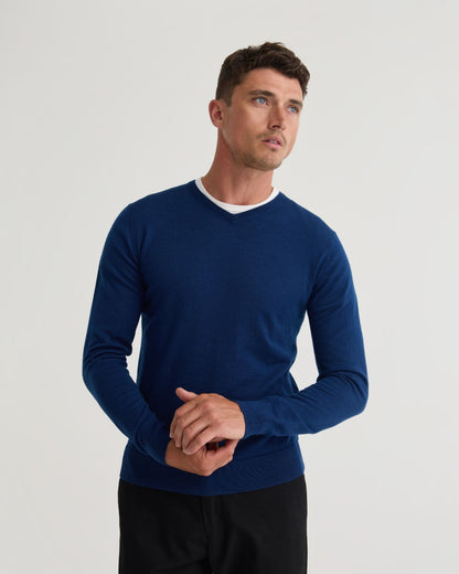 Basic V-Neck Pure Wool Pullover