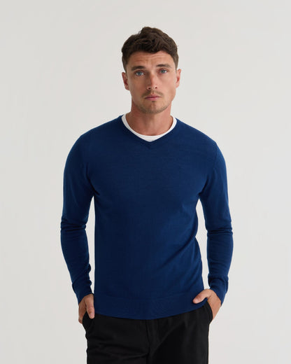 Basic V-Neck Pure Wool Pullover