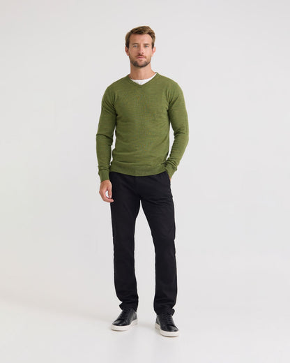 Basic V-Neck Pure Wool Pullover