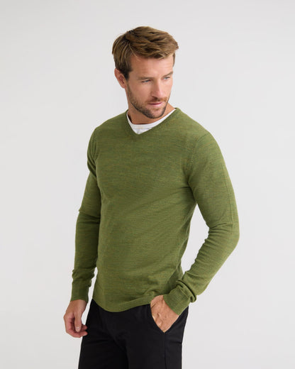 Basic V-Neck Pure Wool Pullover