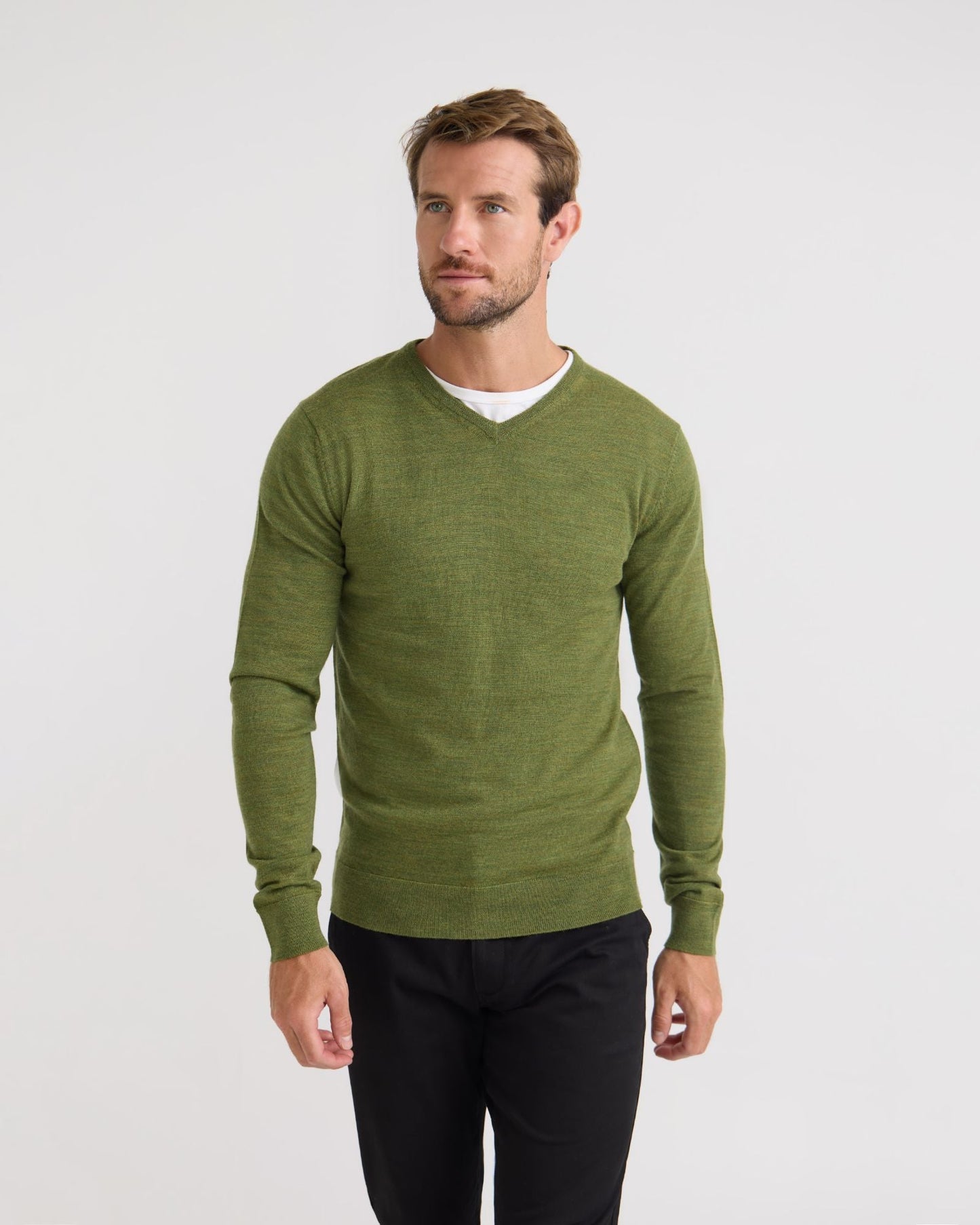 Basic V-Neck Pure Wool Pullover