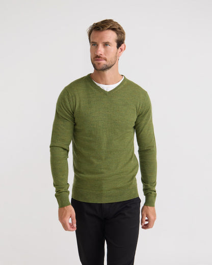 Basic V-Neck Pure Wool Pullover