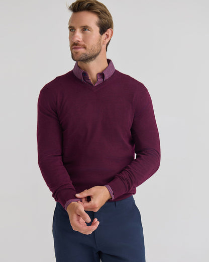 Basic V-Neck Pure Wool Pullover