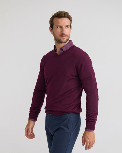 Basic V-Neck Pure Wool Pullover