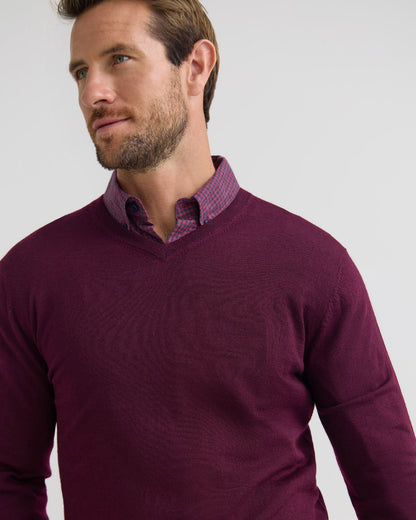 Basic V-Neck Pure Wool Pullover