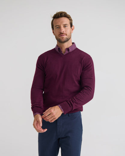 Basic V-Neck Pure Wool Pullover