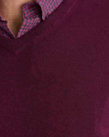 Basic V-Neck Pure Wool Pullover