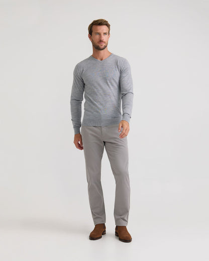 Basic V-Neck Pure Wool Pullover