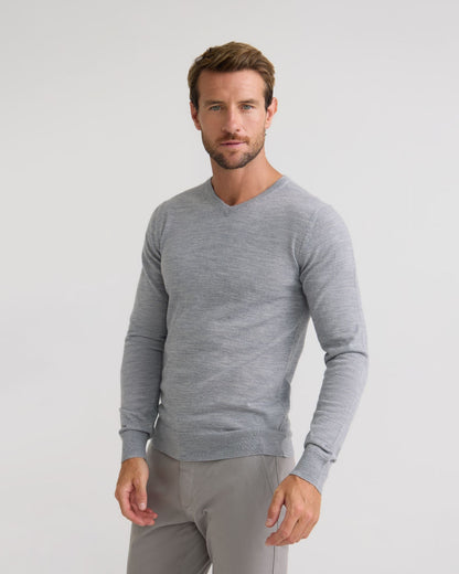 Basic V-Neck Pure Wool Pullover