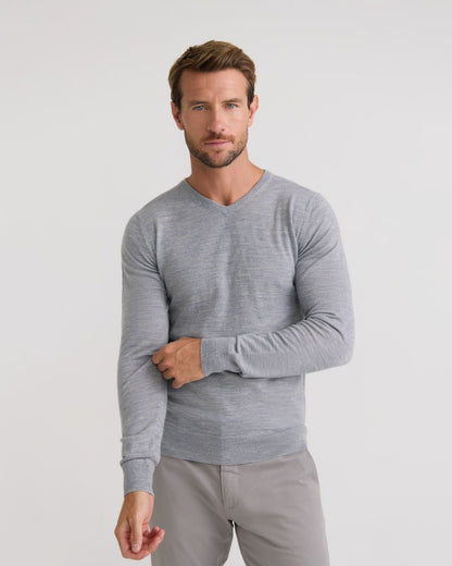 Basic V-Neck Pure Wool Pullover