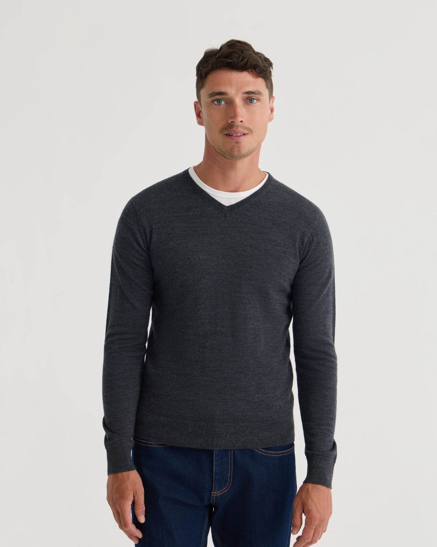 Basic V-Neck Pure Wool Pullover