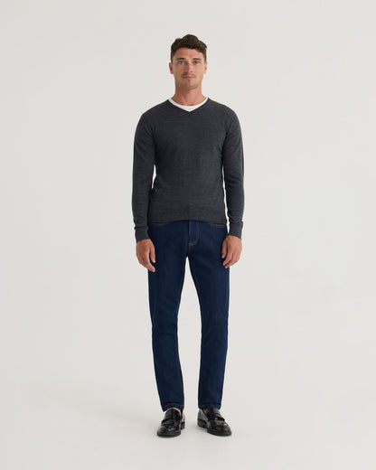 Basic V-Neck Pure Wool Pullover