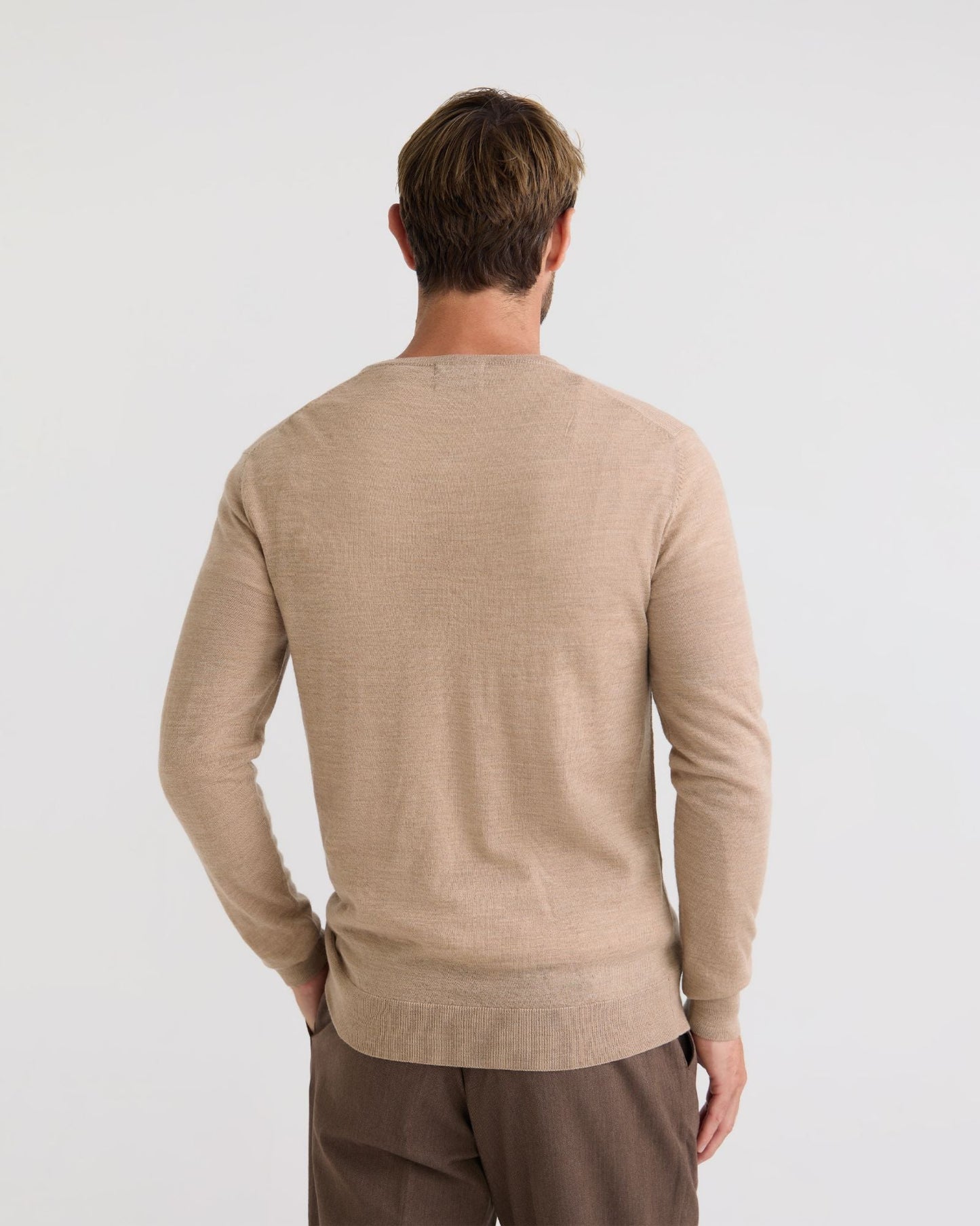 Basic V-Neck Pure Wool Pullover