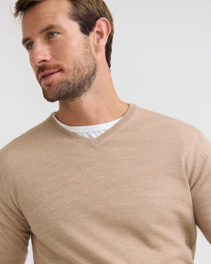 Basic V-Neck Pure Wool Pullover