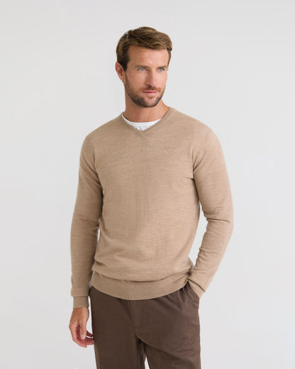 Basic V-Neck Pure Wool Pullover