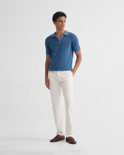 Huck Lined Knitted Polo
