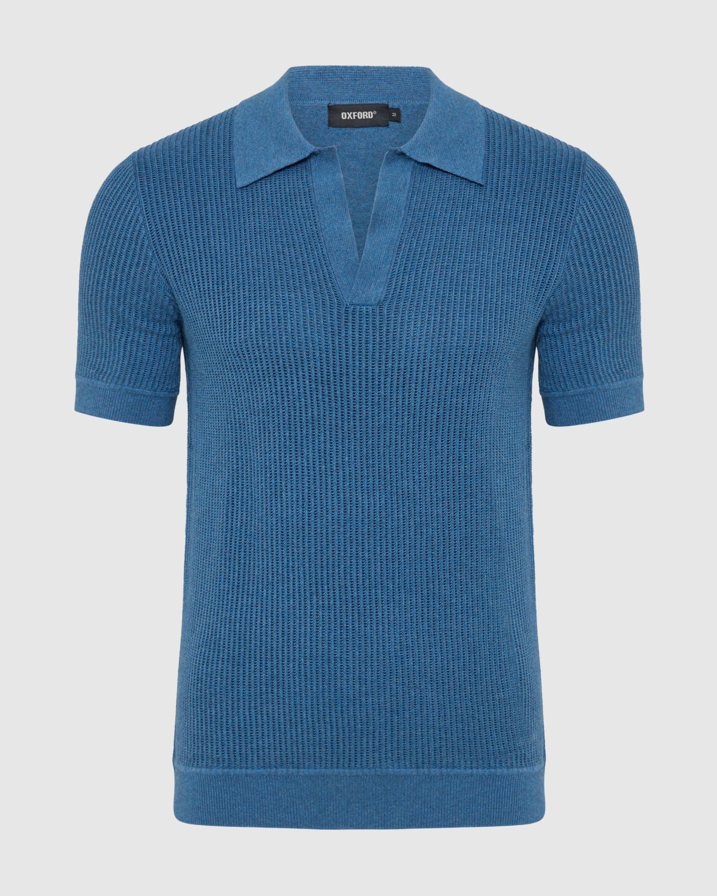 Huck Lined Knitted Polo