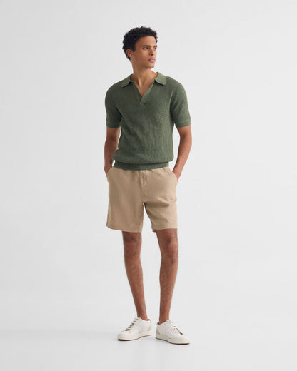 Huck Lined Knitted Polo