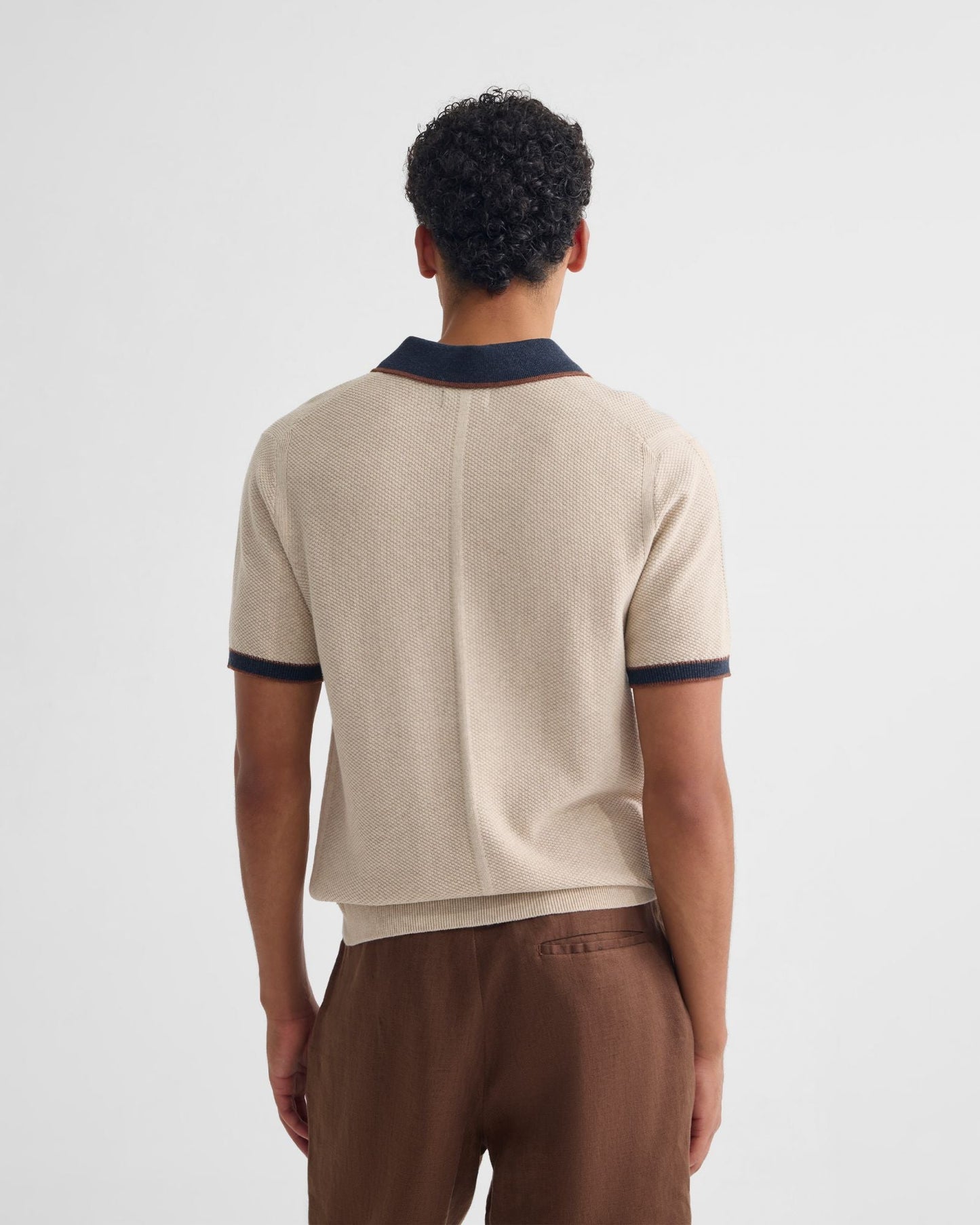 Holden Zip Neck Knitted Polo