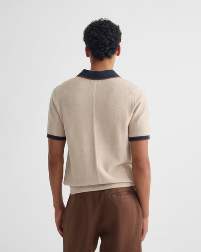 Holden Zip Neck Knitted Polo