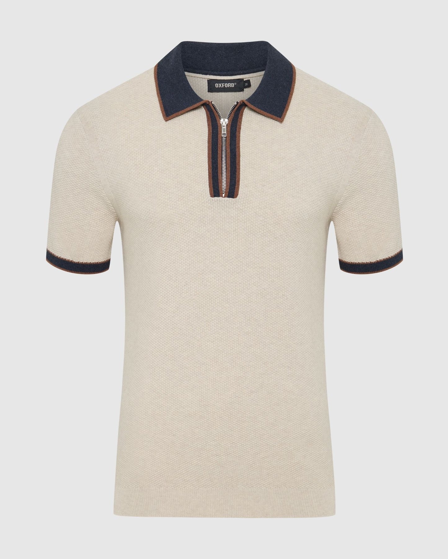 Holden Zip Neck Knitted Polo