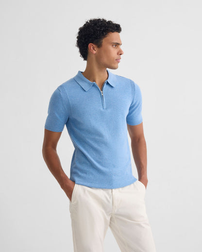 Otis Zip Neck Knitted Polo