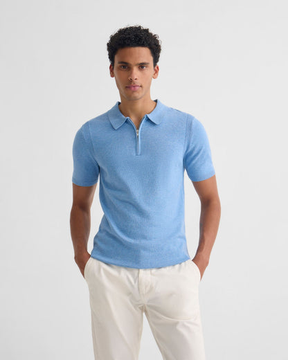 Otis Zip Neck Knitted Polo
