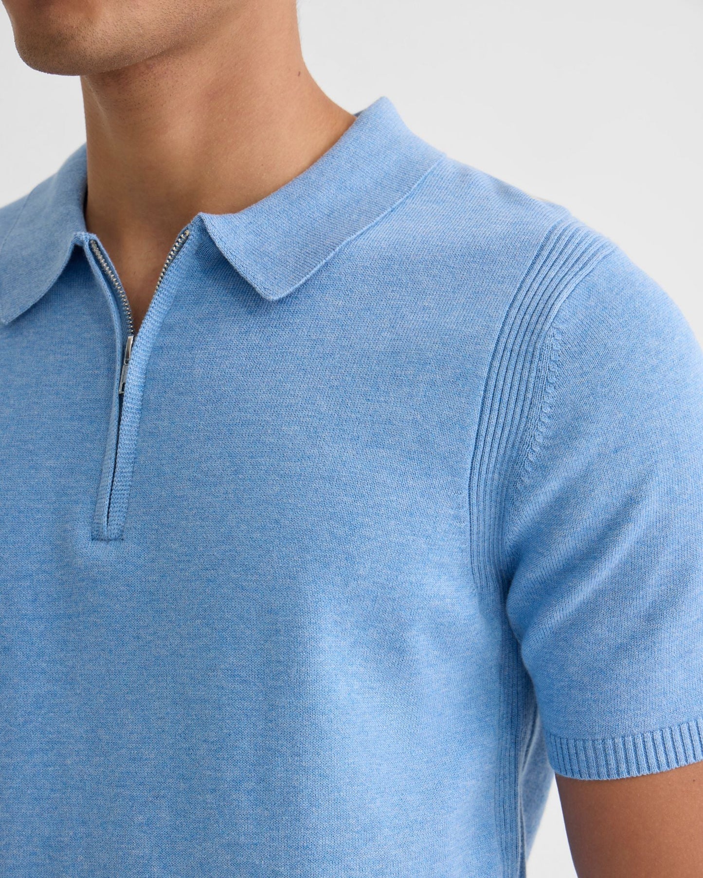 Otis Zip Neck Knitted Polo